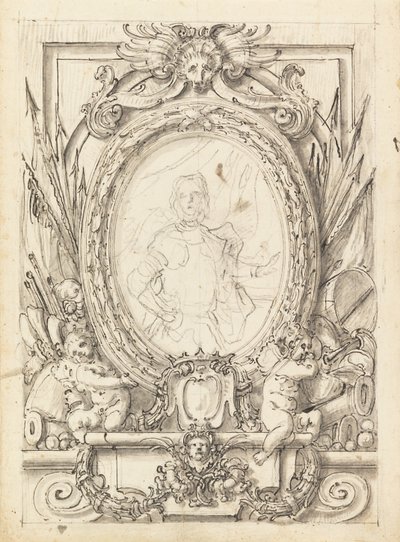 تصميم لوحة مع صورة لأحد النبلاء بواسطة فرانشيسكو دي مورا